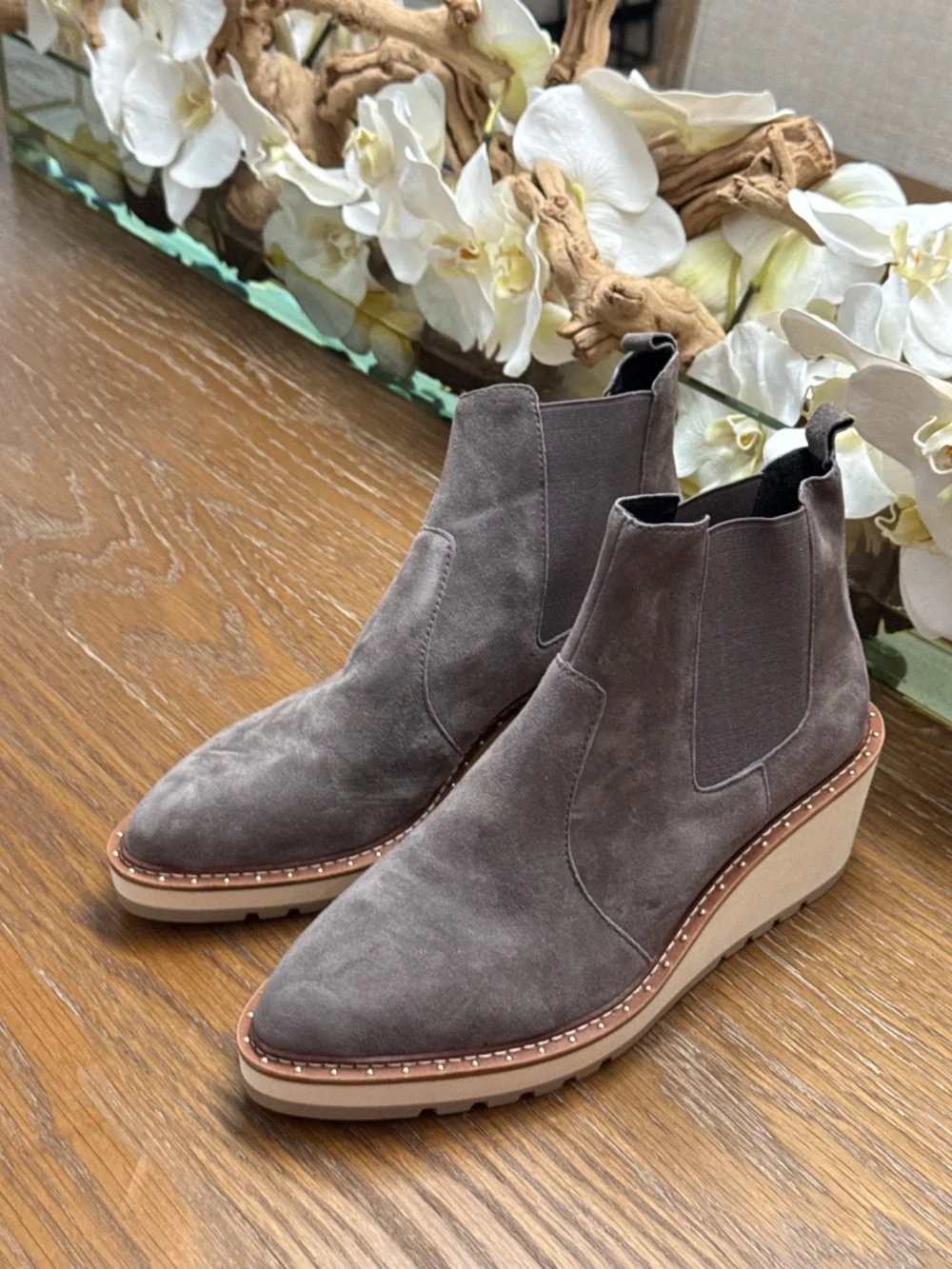 Cecelia Gemma Slip On Low Wedge Boot - 9